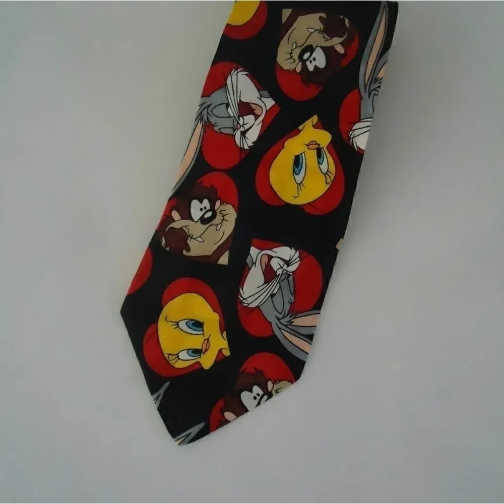 Vintage 1996 Looney Tunes  Neck Tie Warner Bros
